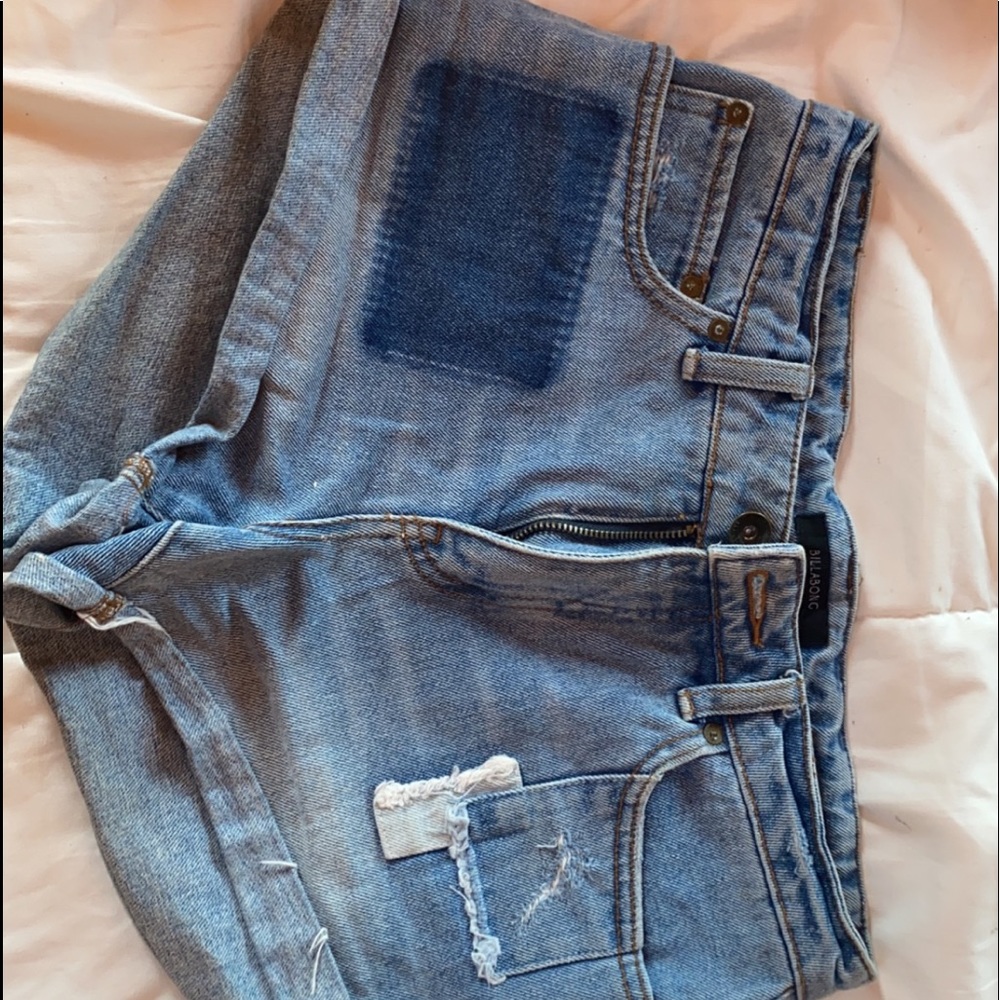 Billabong patchwork jean shorts - good condition!
